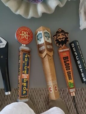 Assorted Beer Tap Handles - Brown and Orange